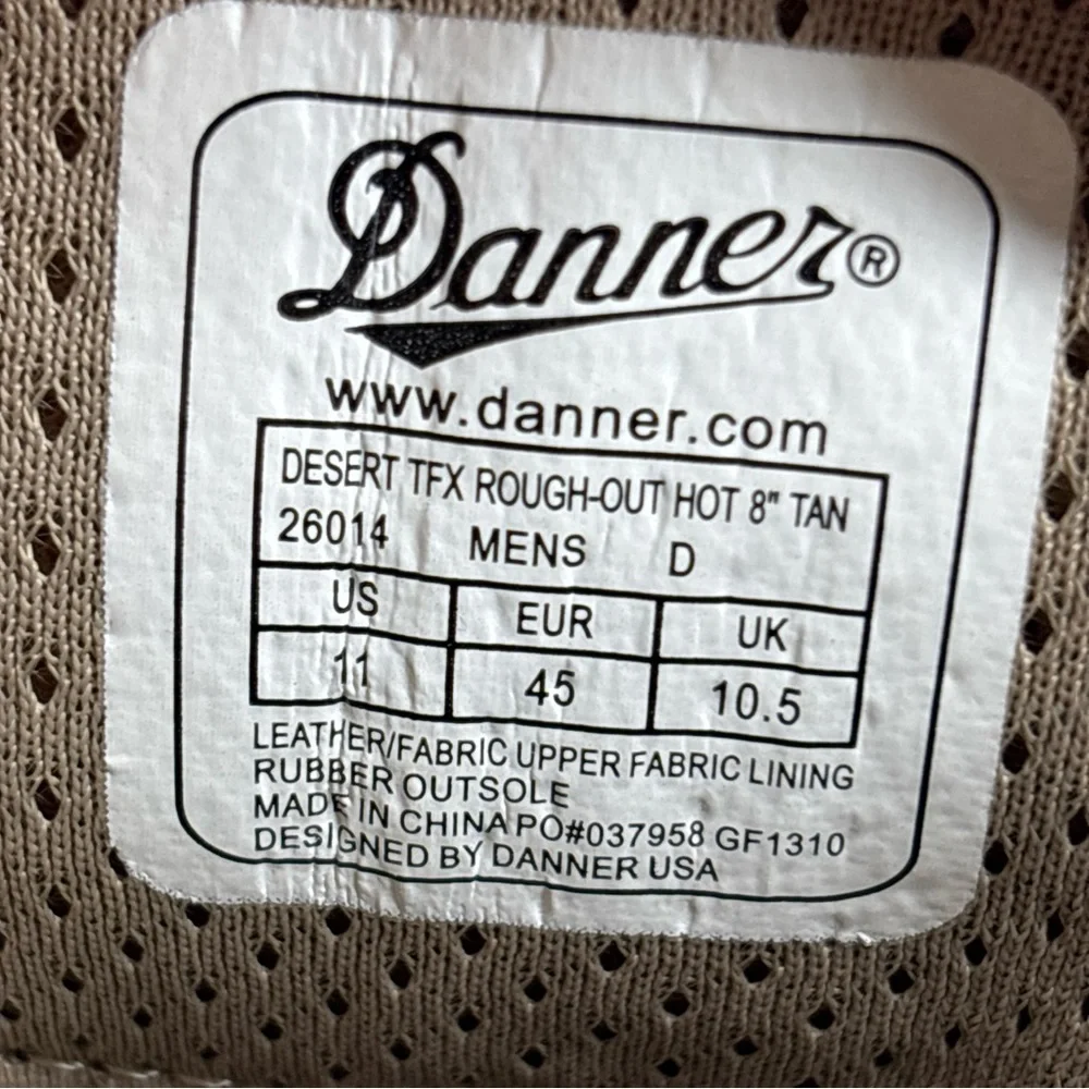 NEW DANNER Desert TFX Men's 11 D Tan Combat Lace Up Boots 26014 MSRP $379‎